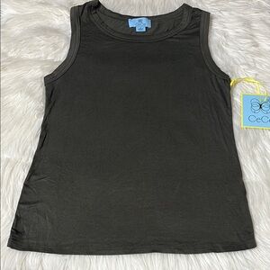 NWT CeCe Dark Green Tank Size S